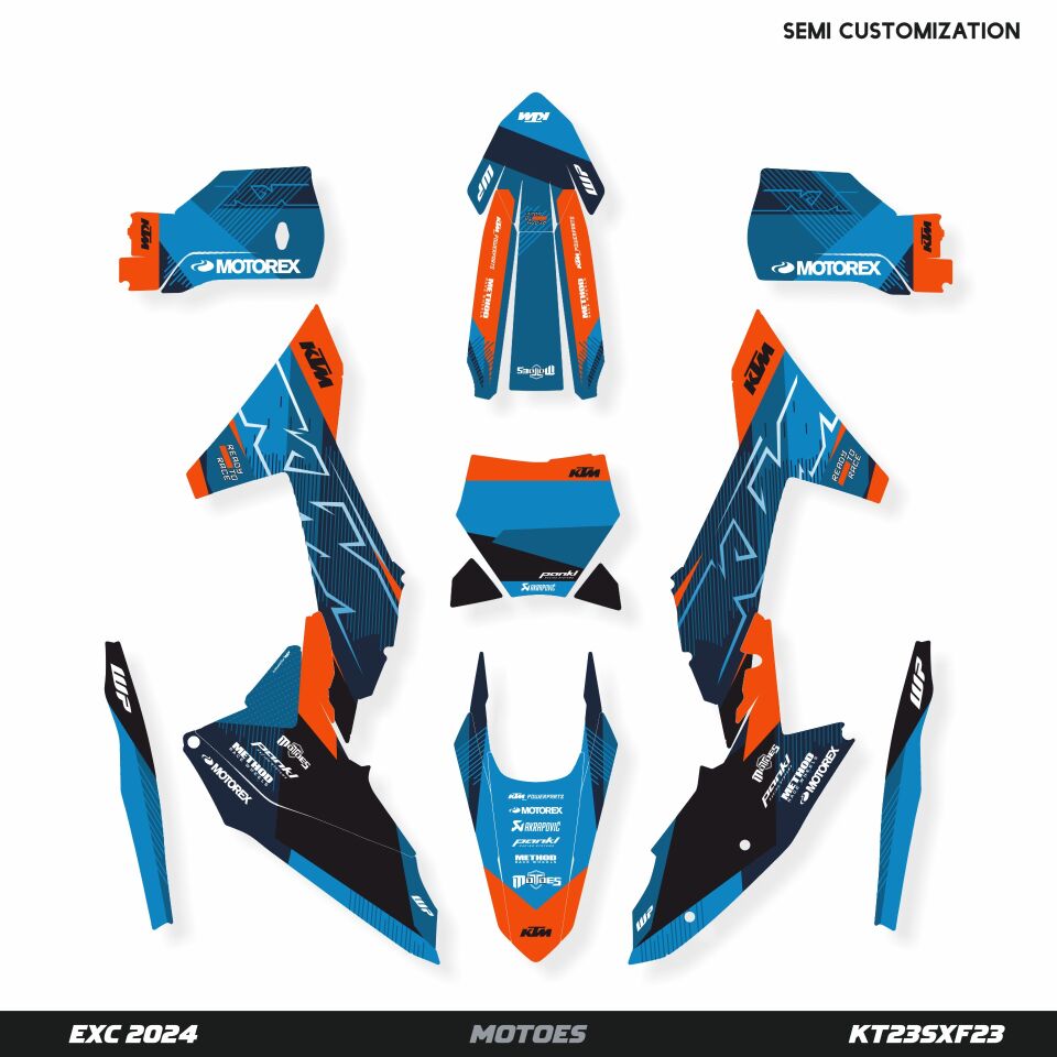 KTM Modelleri için Grafik Kiti SX/SX-F/XC/XC-F 2013-2015 - Standart Parlaklık
