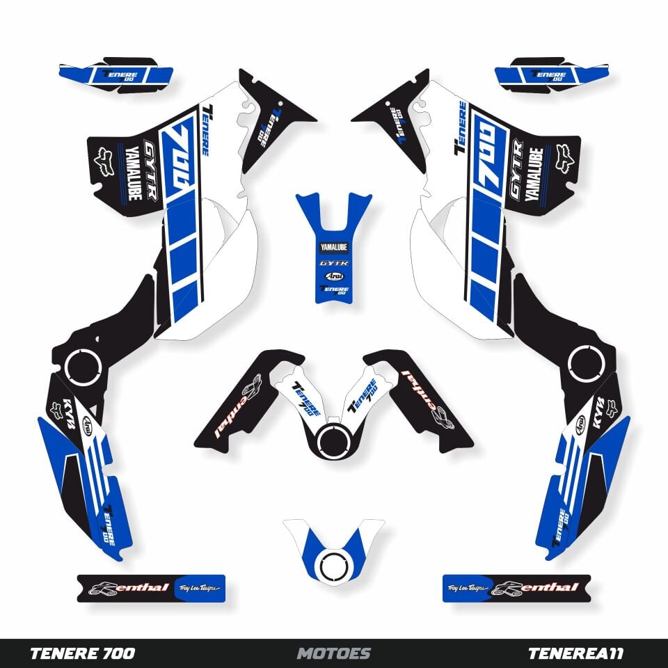 YAMAHA TENERE 700 İÇİN GRAFİK SETİ Tenere 700 Rally - 2020 - Standart Matte