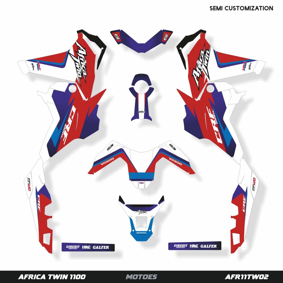 Honda Africa Twin için Grafik Kiti Africa Twin 2020-2023 - Standart Mat
