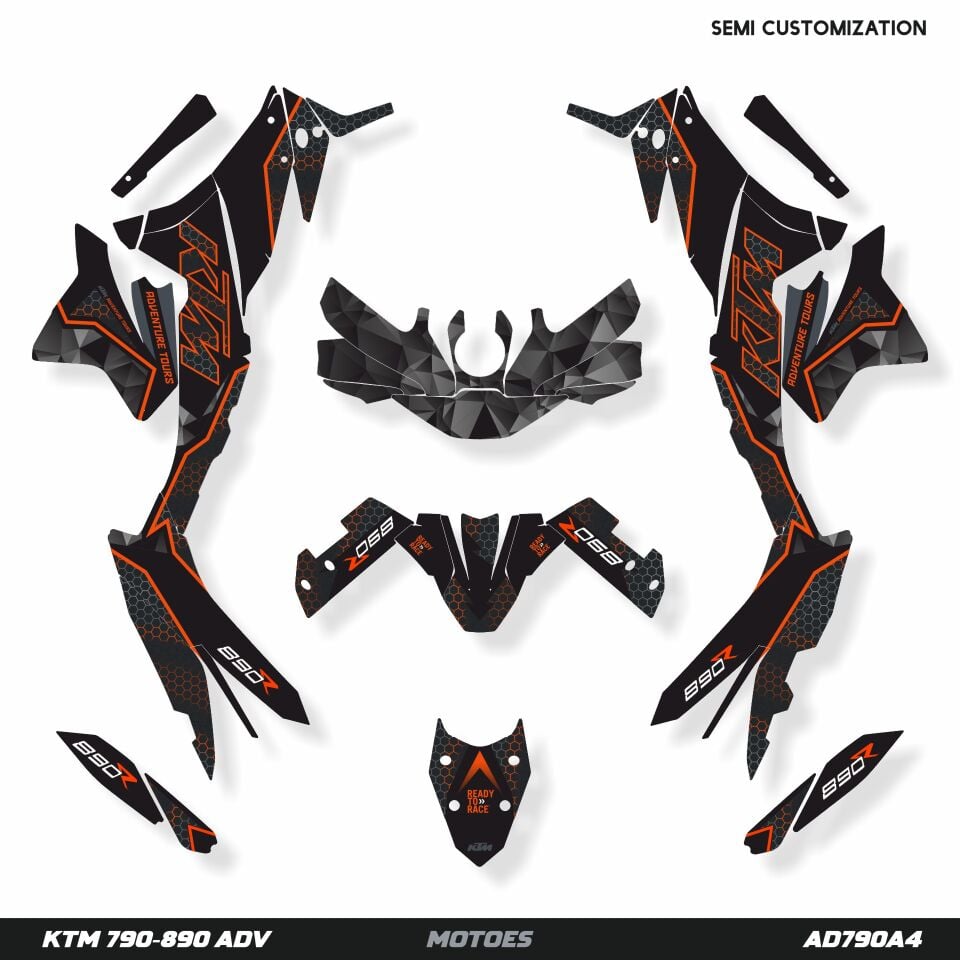 KTM ADV Modelleri için Grafik Kiti 790 Enduro Adventure S 2019-2022 - Standart Matte - #0000ff:BLUE