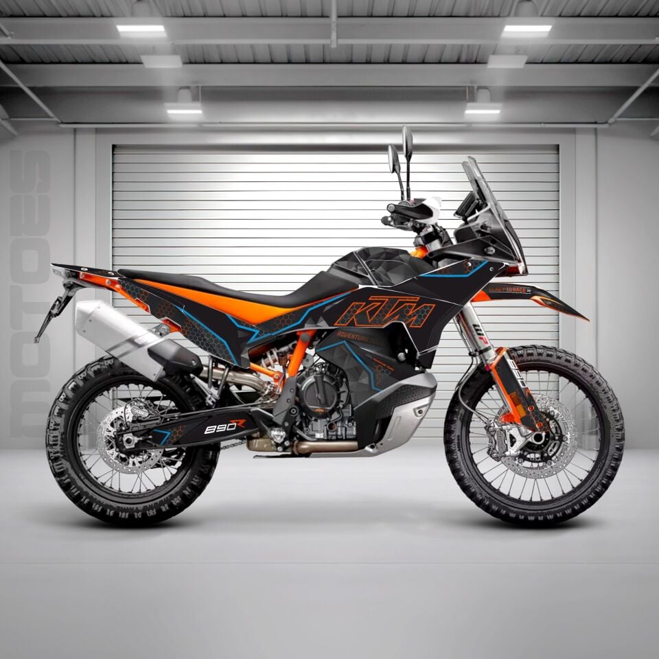 KTM ADV Modelleri için Grafik Kiti 790 Enduro Adventure S 2023-2024 - Standart Gloss - #FF7300:ORANGE