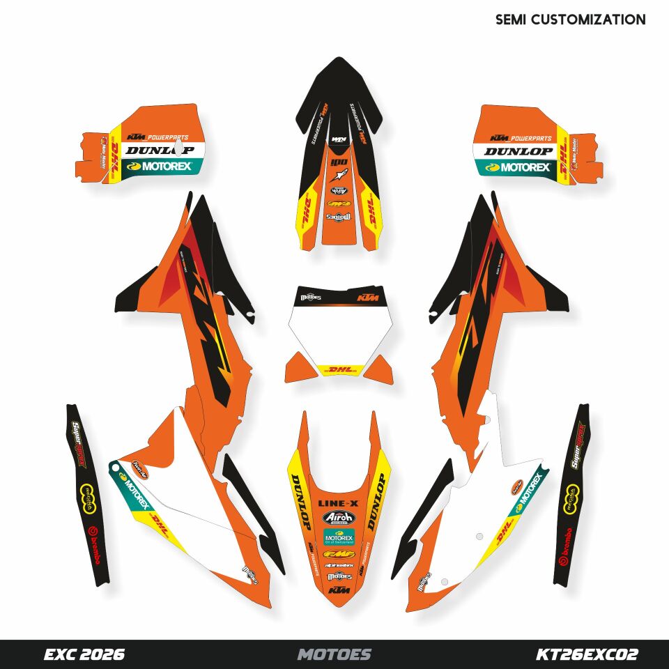 KTM Modelleri için Grafik Kiti SX 85 2018-2024 - Standart Mat