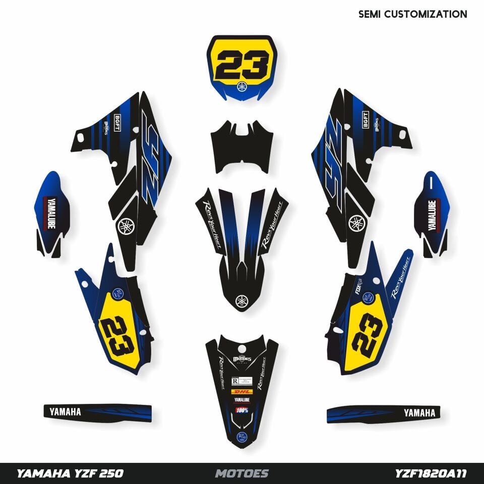 Yamaha YZ Modelleri için Grafik Kiti YZ 125 2022-2026 - Standart Matte