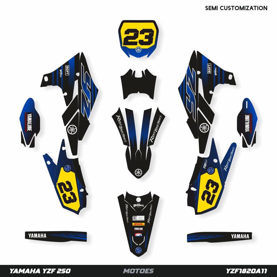 Yamaha YZ Modelleri için Grafik Kiti YZ 65 2018-2024 - Standart Gloss