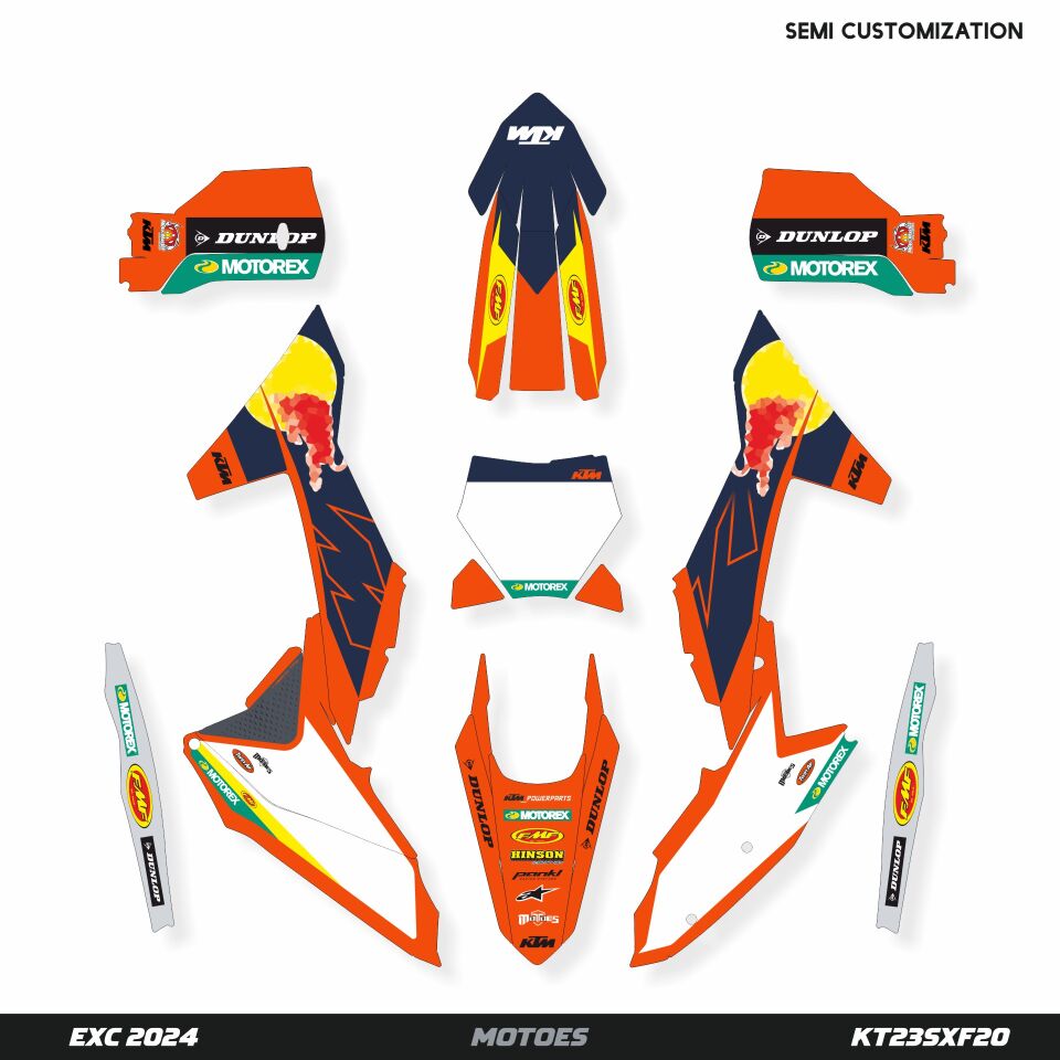 KTM Modelleri için Grafik Kiti SX 85 2018-2024 - Standart Mat