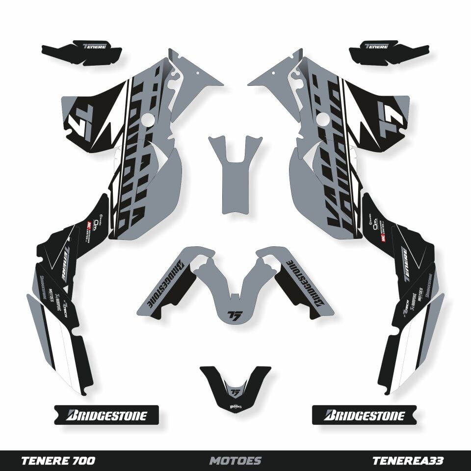 YAMAHA TENERE 700 İÇİN GRAFİK SETİ Tenere 700 - 2025 - Standart Matte