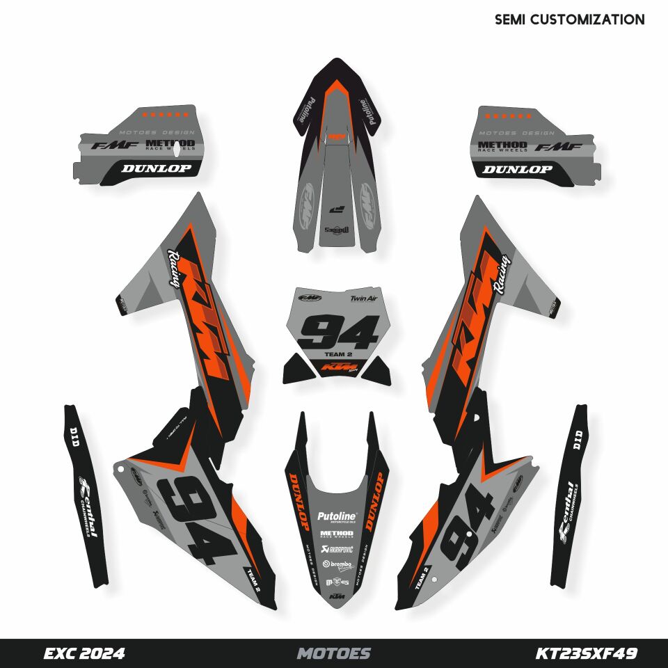 KTM Modelleri için Grafik Kiti - Urban Mirage SX/SX-F/XC/XC-F 2011-2012 - Standart Parlaklık - Seçenek 2