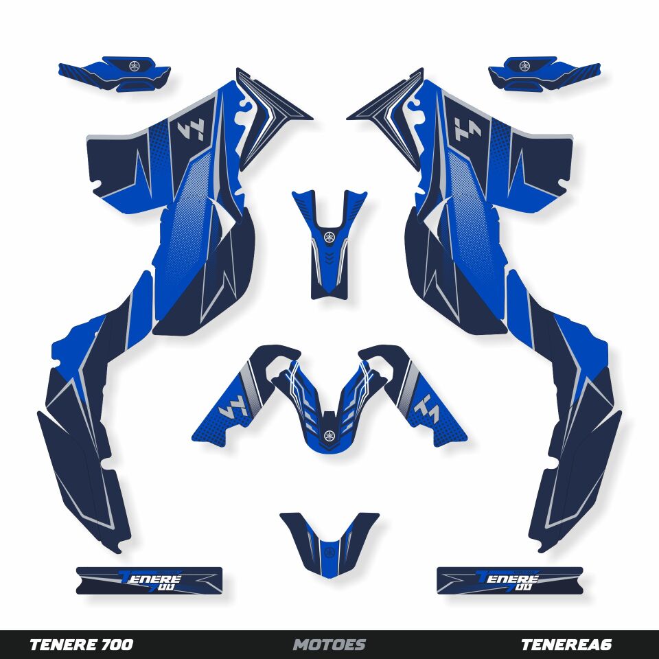 YAMAHA TENERE 700 İÇİN GRAFİK SETİ Tenere 700 Rally - 2025 - Standart Gloss