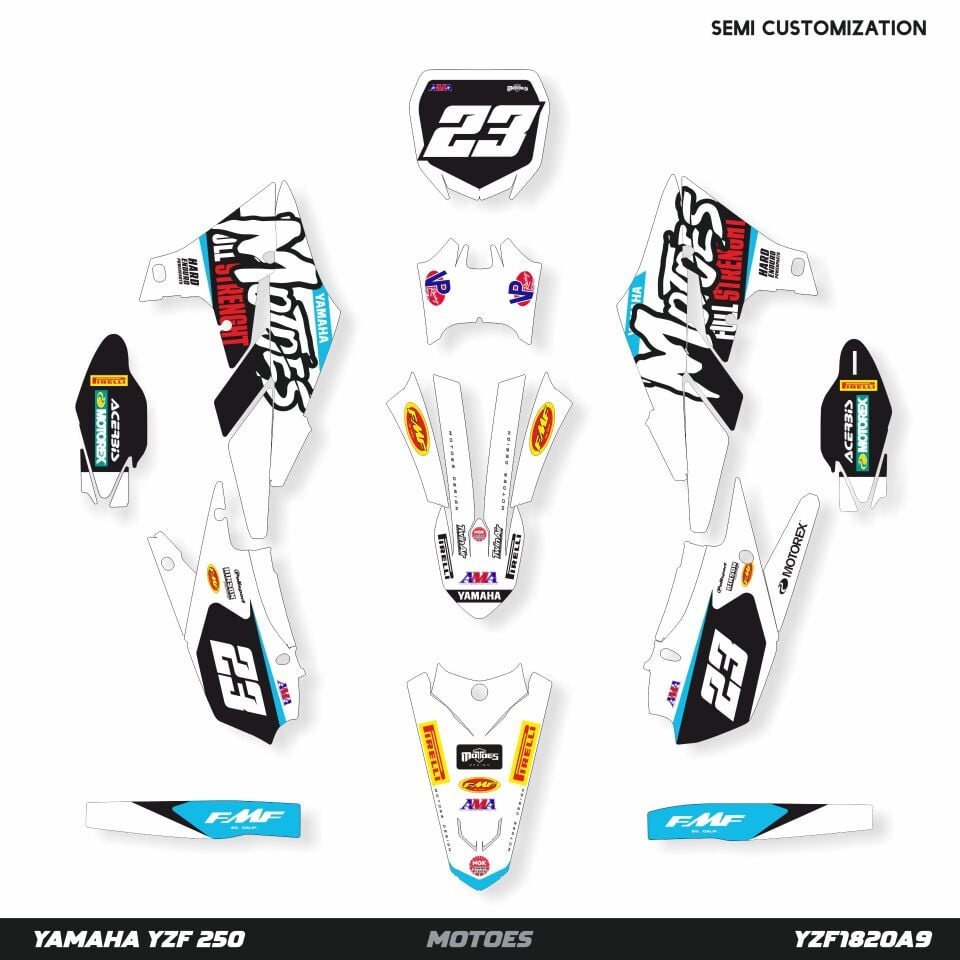 Yamaha YZ Modelleri İçin Grafik Kiti YZ 250 2022-2026 - Standart Gloss