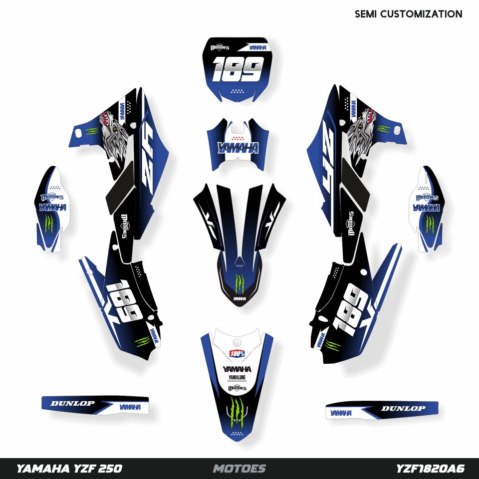 Yamaha YZ Modelleri için Grafik Kiti YZ 65 2018-2024 - Standart Gloss
