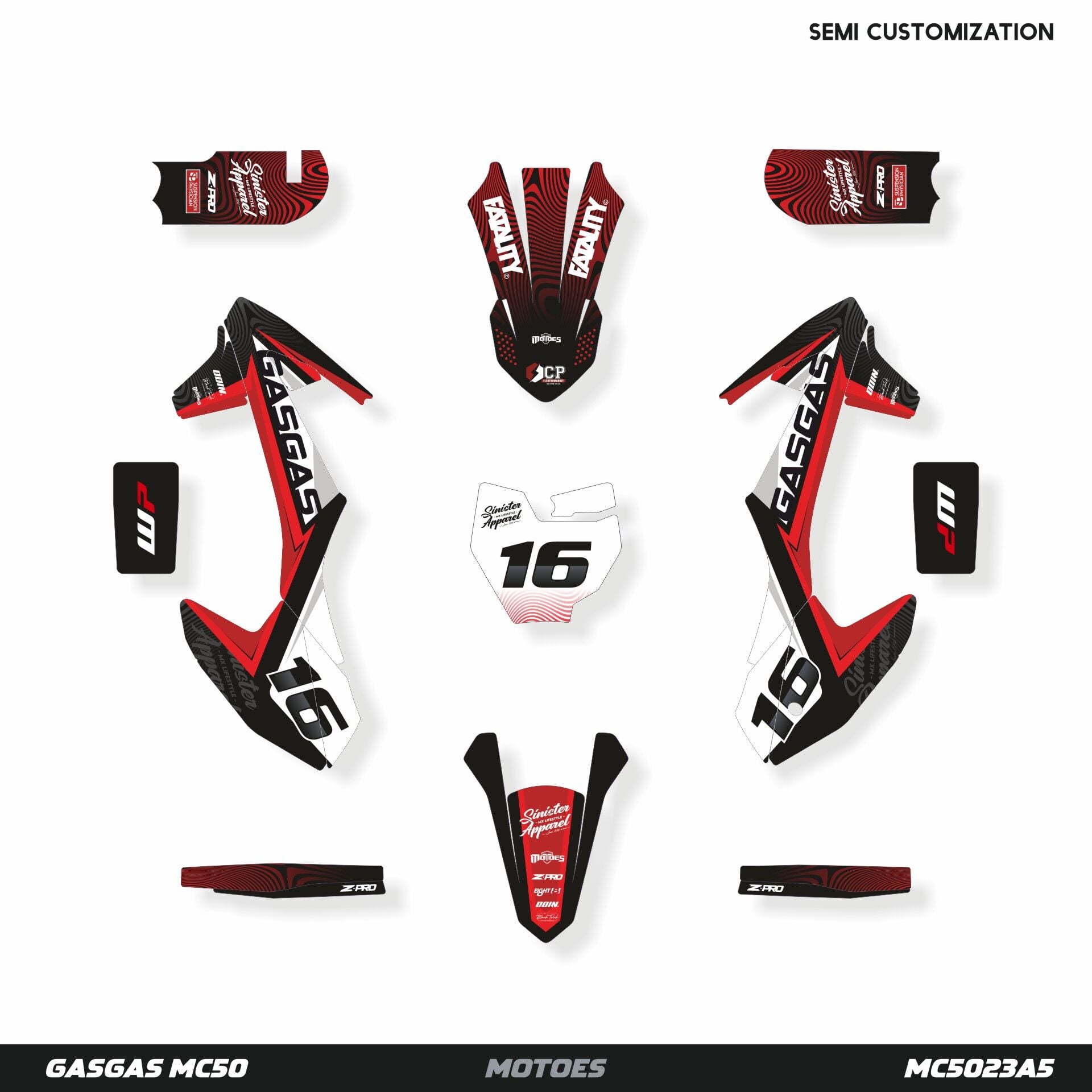 Gasgas MC50 Modeli İçin Grafik Kiti