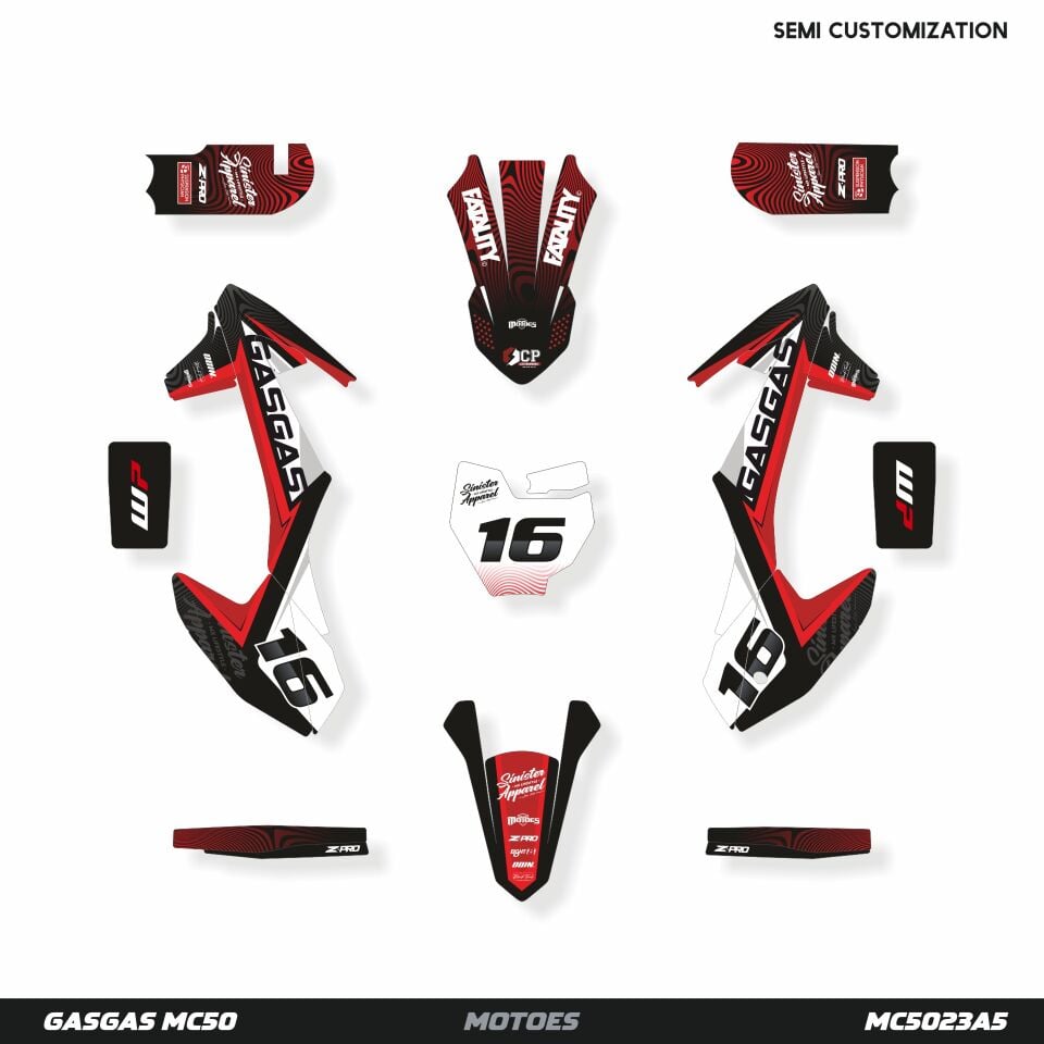 Gasgas MC50 Modeli İçin Grafik Kiti