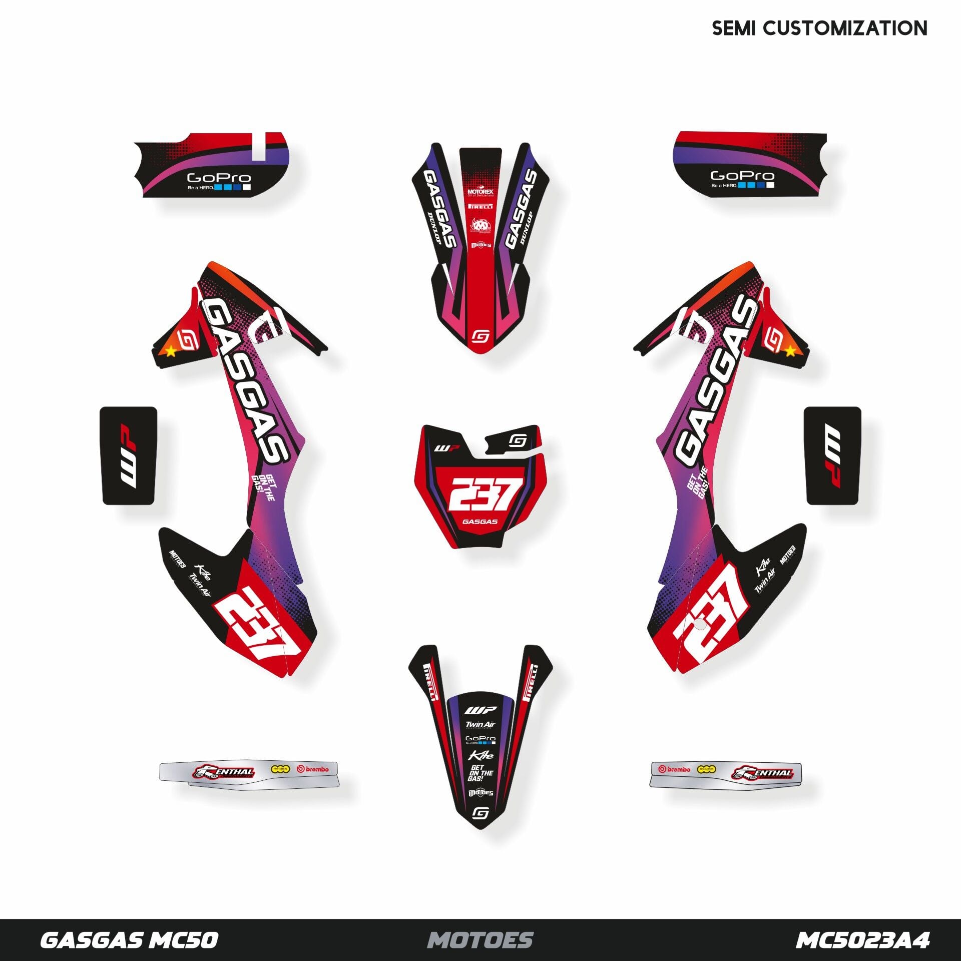 Gasgas MC50 Modeli Grafik Kiti