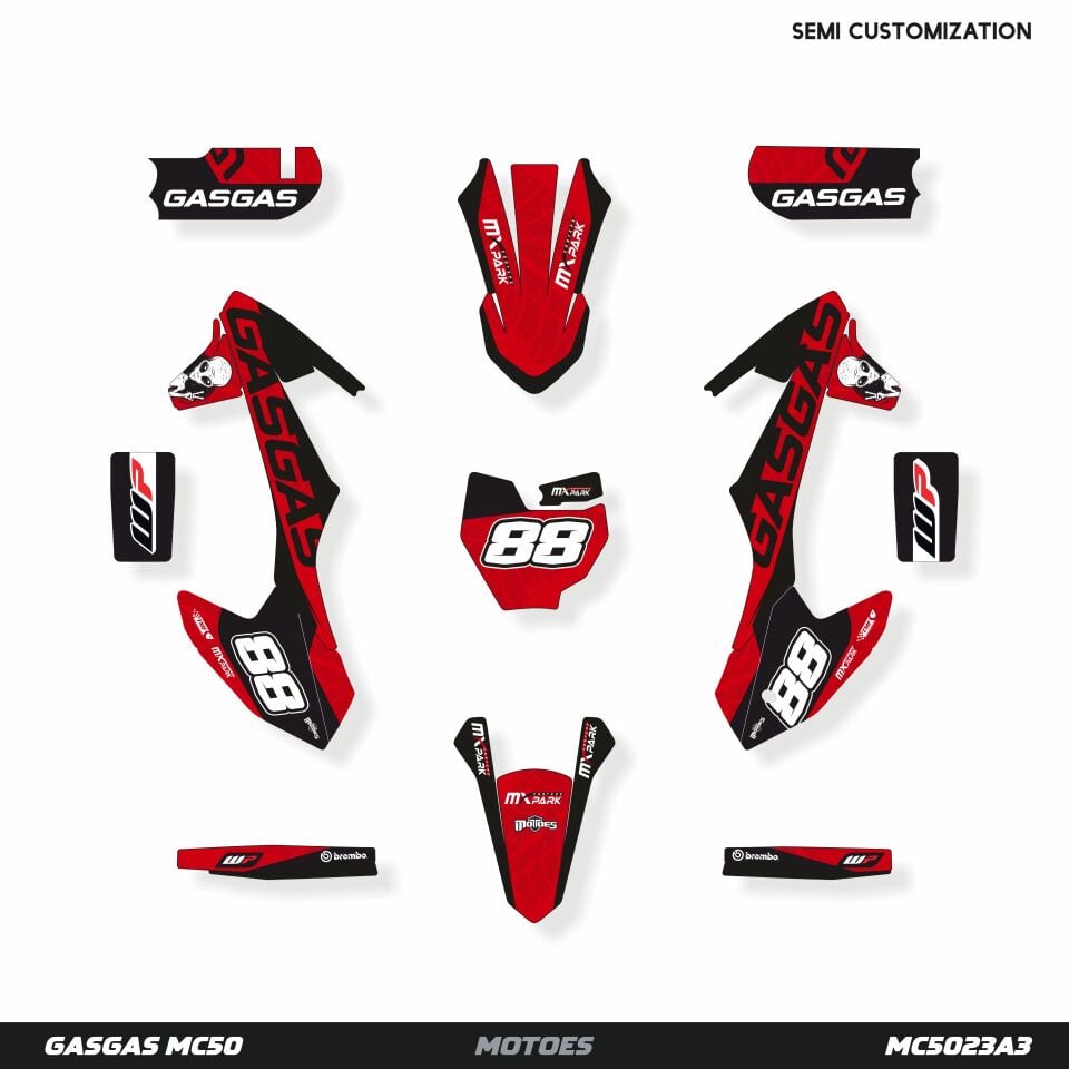 Gasgas MC50 Modeli İçin Grafik Kiti