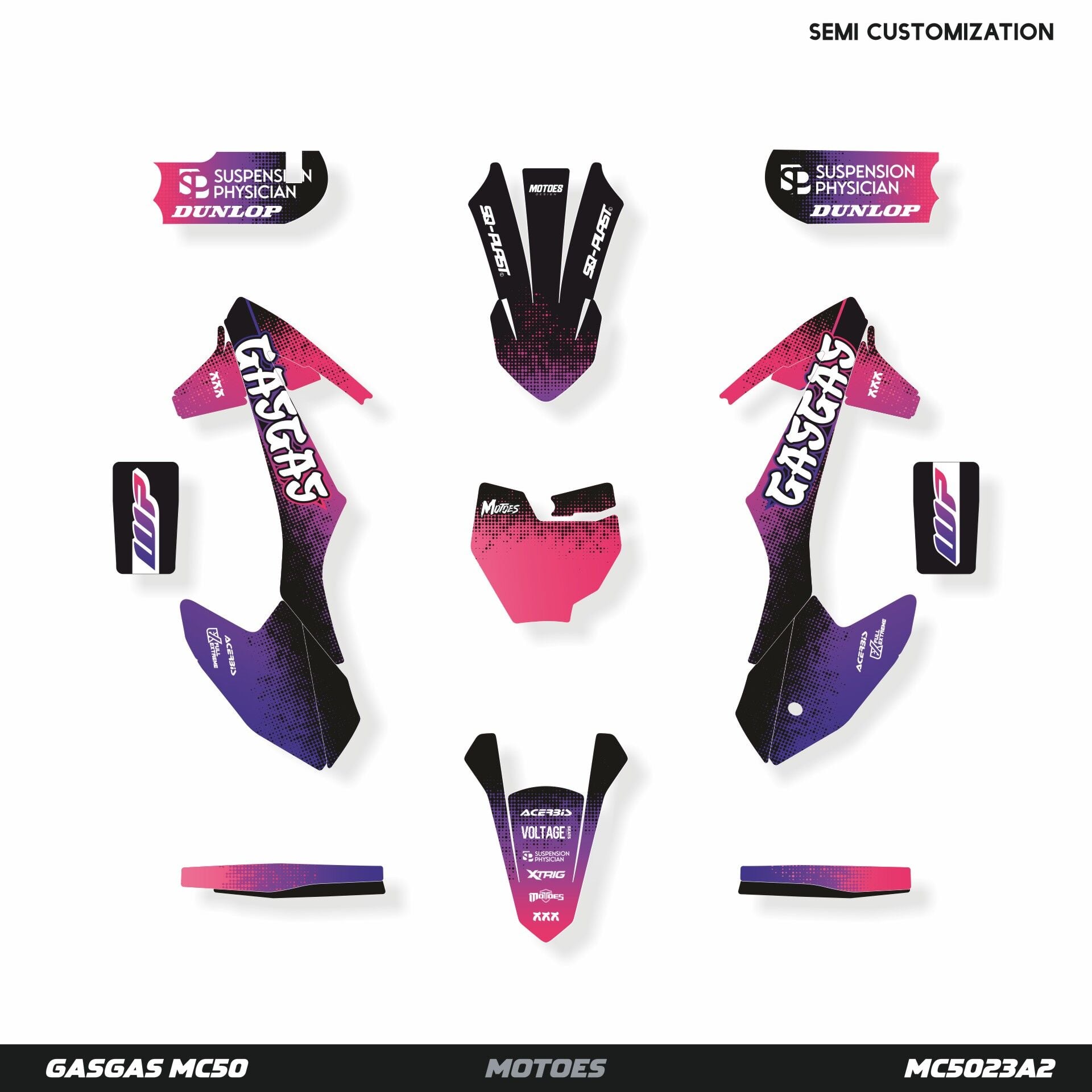 Gasgas MC50 Modeli için Grafik Kiti