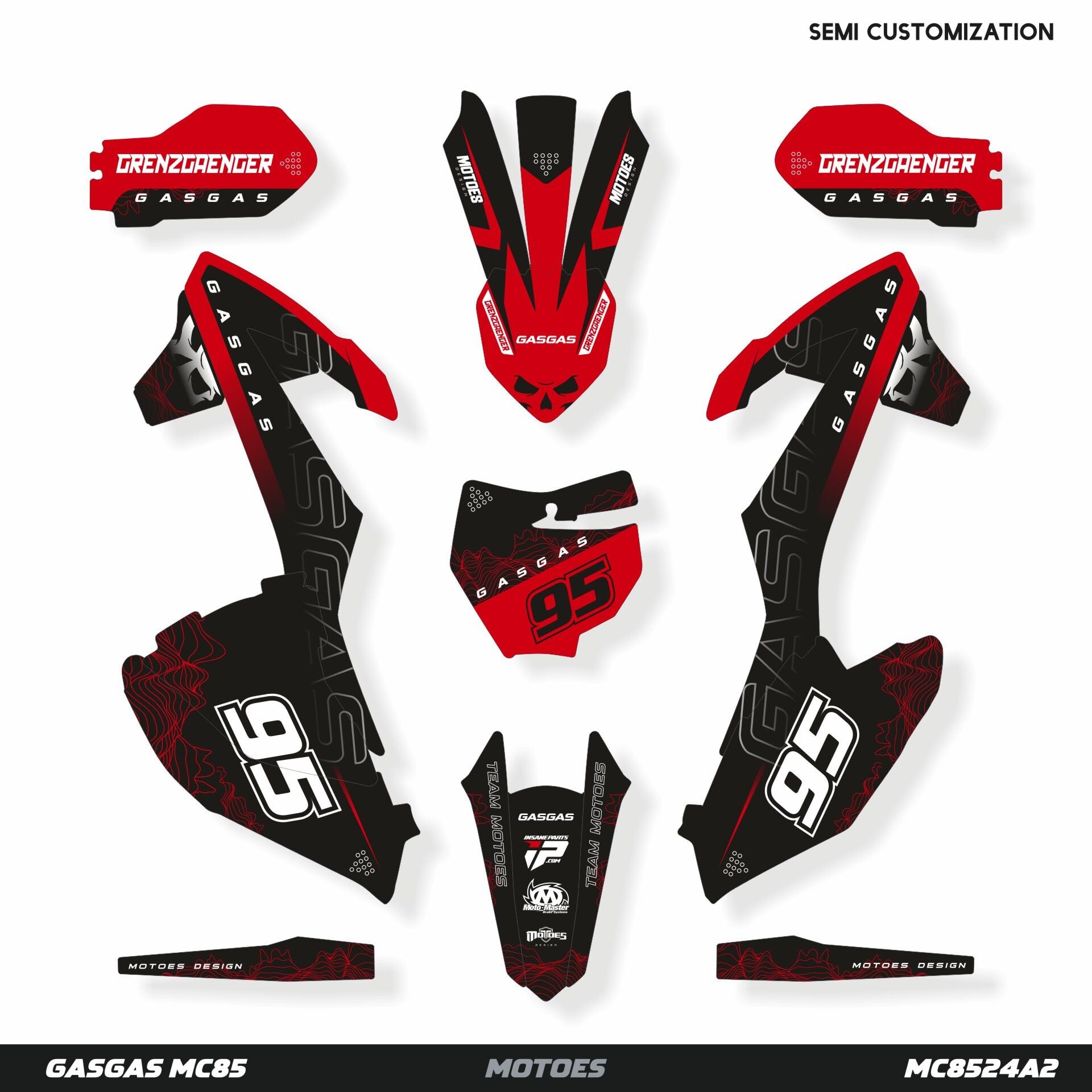 Gasgas MC85 Modeli için Grafik Kiti