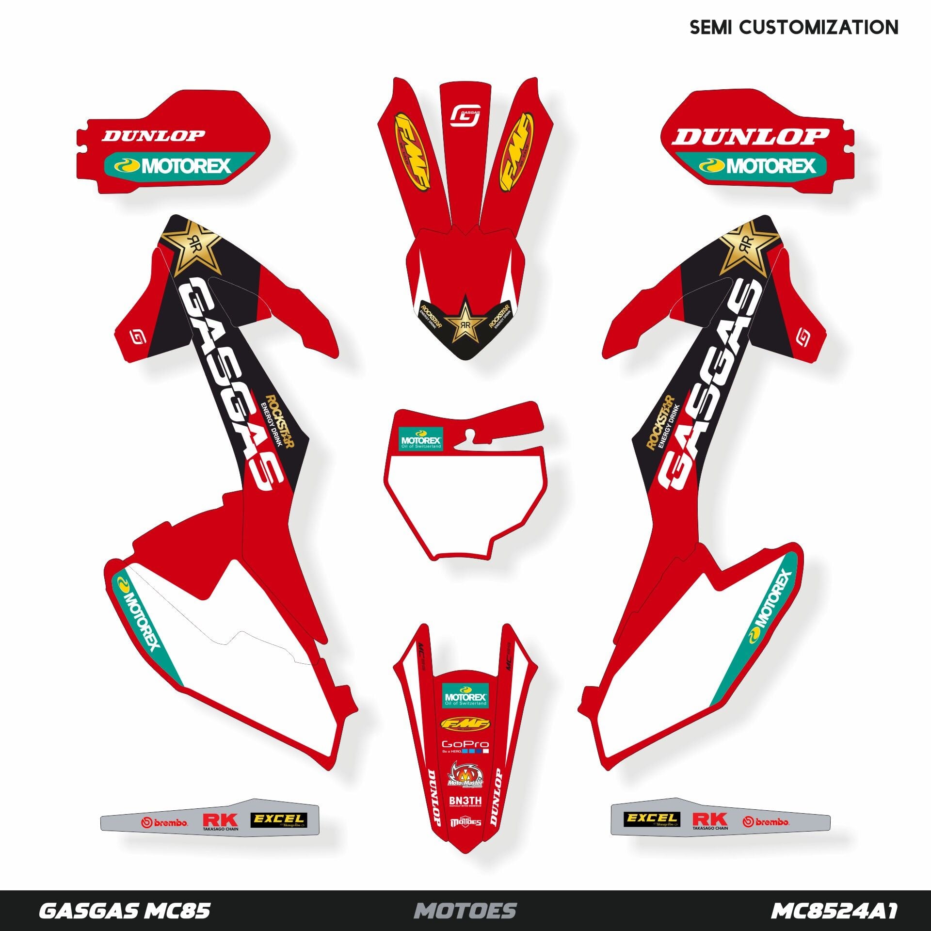 Gasgas MC85 Modeli İçin Grafik Kiti