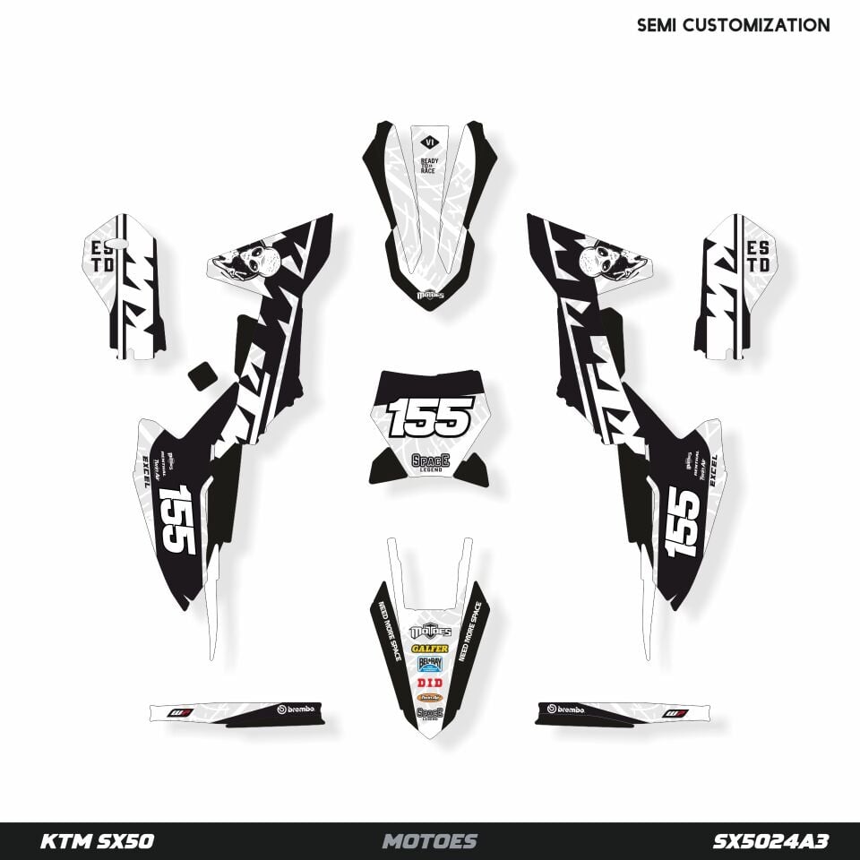 KTM SX50 Modeli için Grafik Kiti