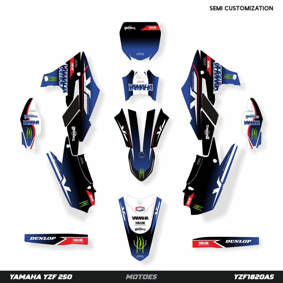 Yamaha YZ Modelleri için Grafik Kiti YZF 250 2010-2013 - Standart Gloss