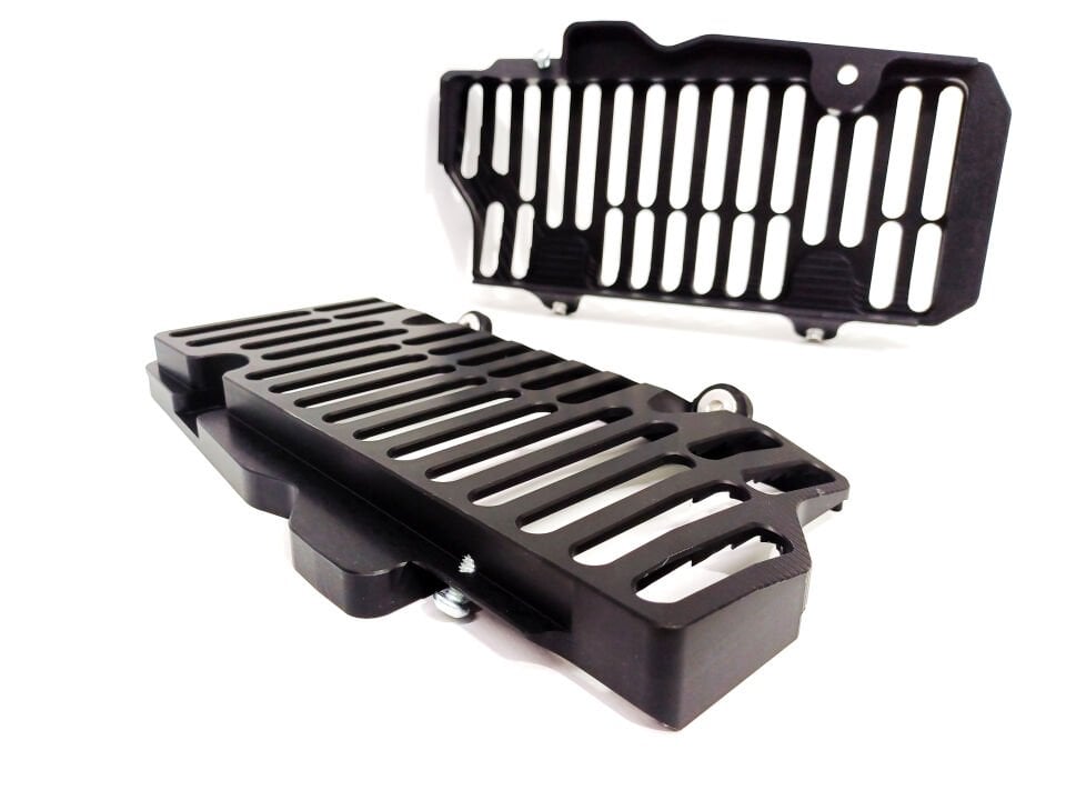 Sherco 2025 Radiator Guard CNC Machined from Solid Aluminum Sheet