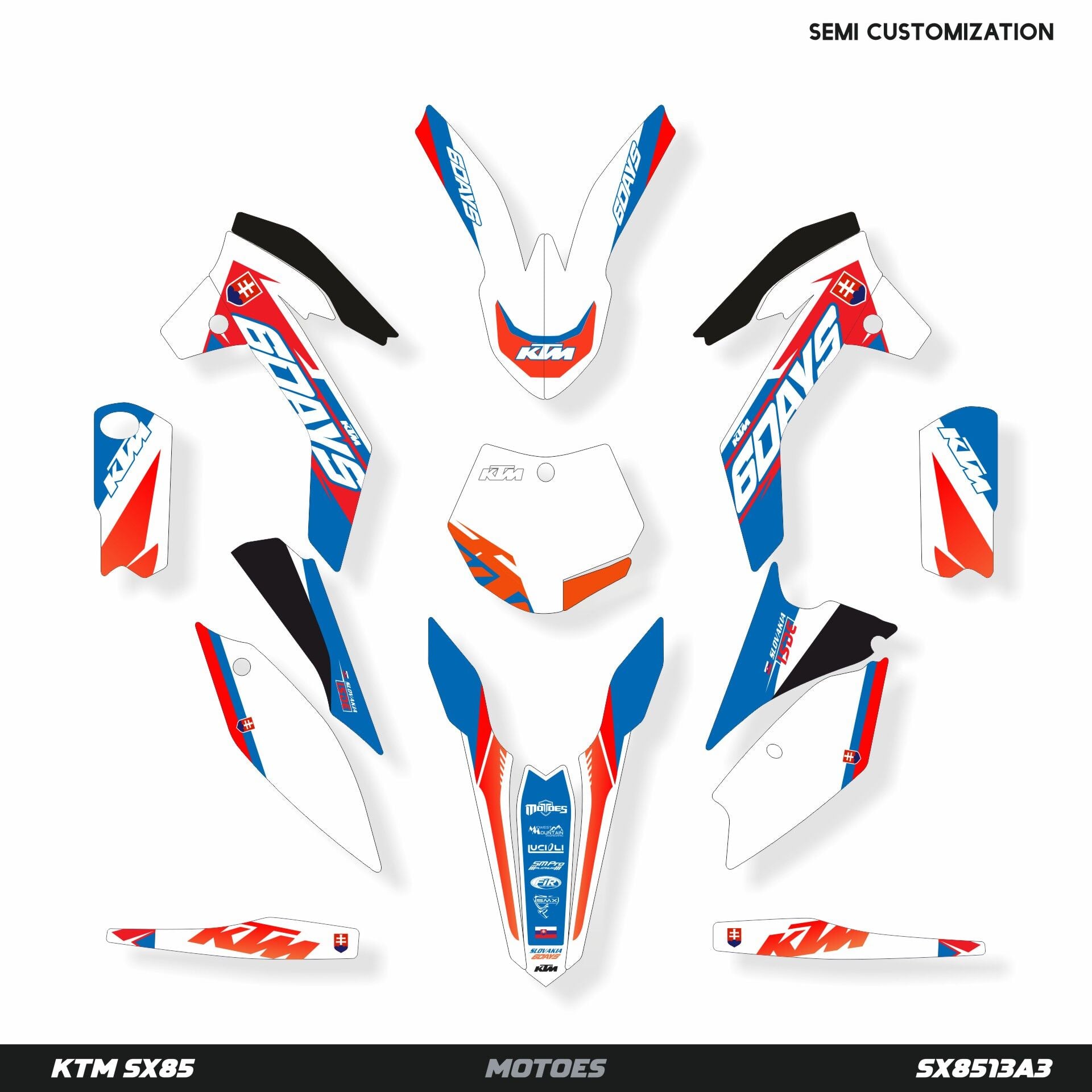 KTM SX85 Modeli İçin Grafik Kiti