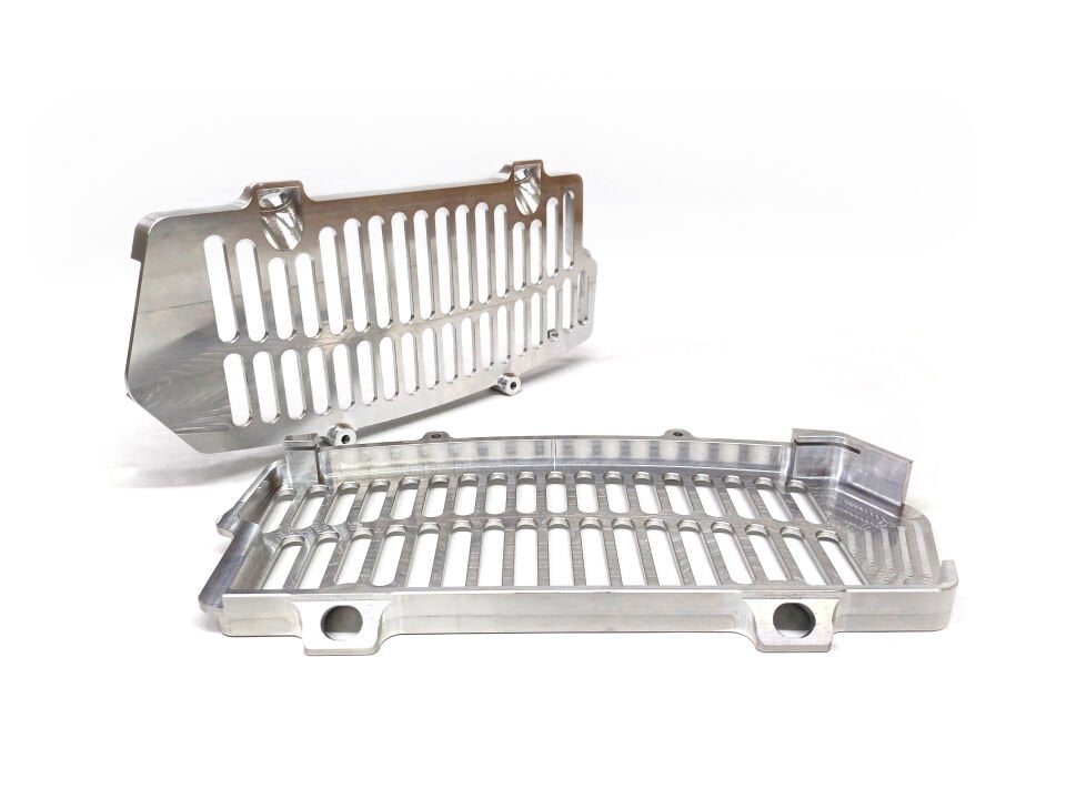 Radyatör Koruma KTM / HUSQ / GASGAS için Katı Alm Plakadan CNC İşlenmiş Radyatör Koruması