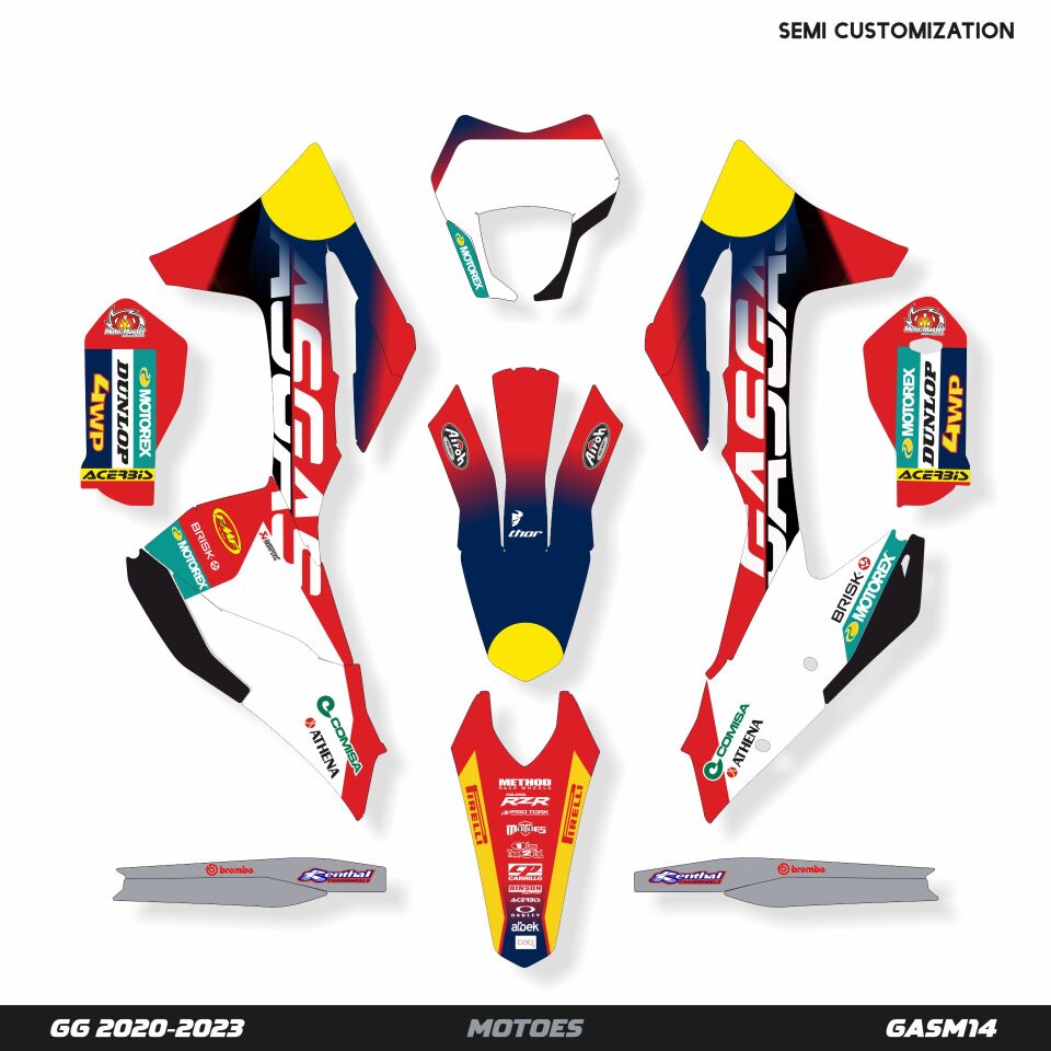 Gasgas Modelleri için Grafik Kiti SM 700 2022+ - Standart Mat