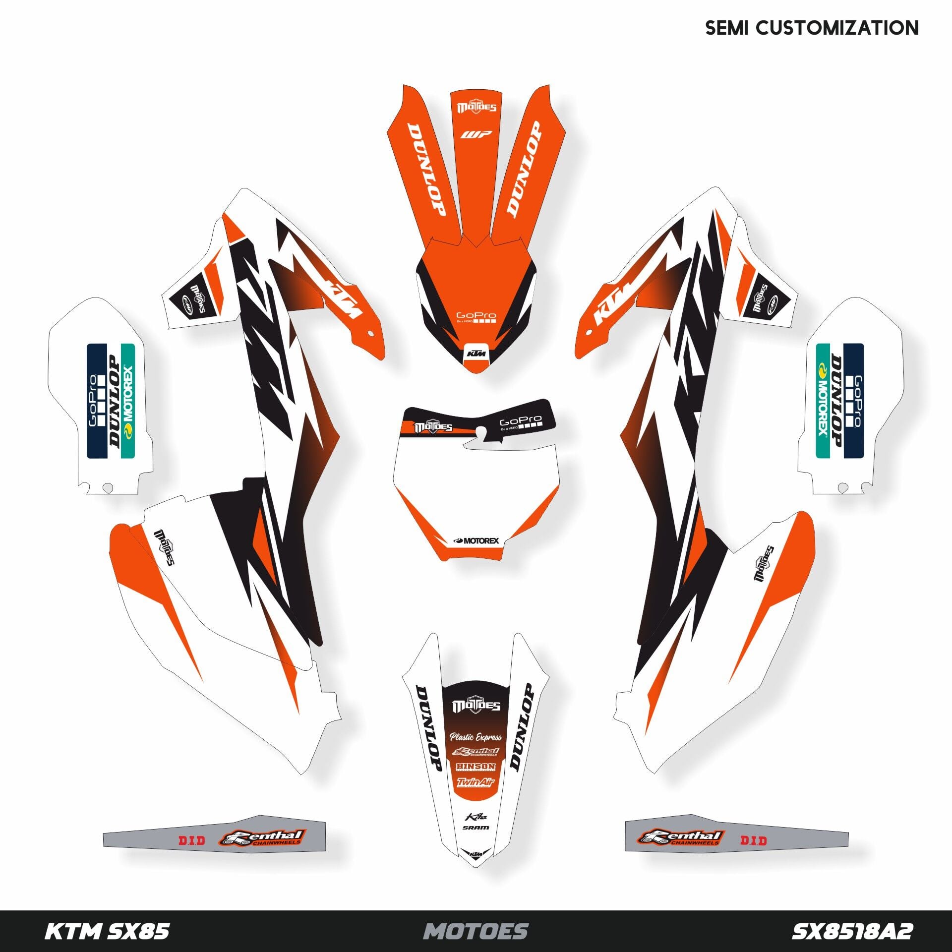 KTM SX85 Modeli İçin Grafik Kiti