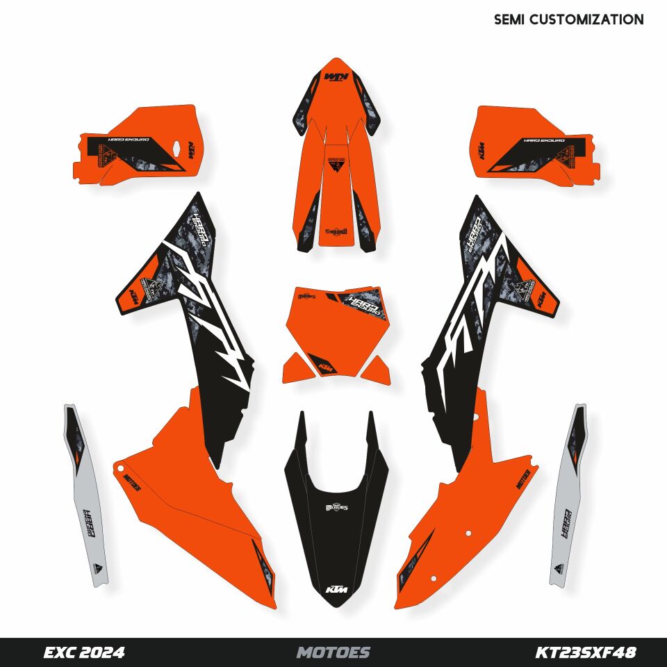 KTM Modelleri için Grafik Kiti - Master of Tracks SX/SX-F/XC/XC-F 2016-2018 - Standart Mat
