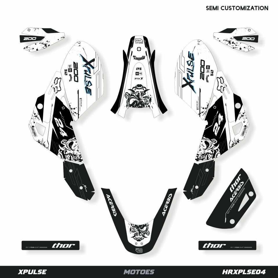 HERO Xpulse Modelleri için Grafik Kiti Xpulse 200 4V - SARI - Standart Mat