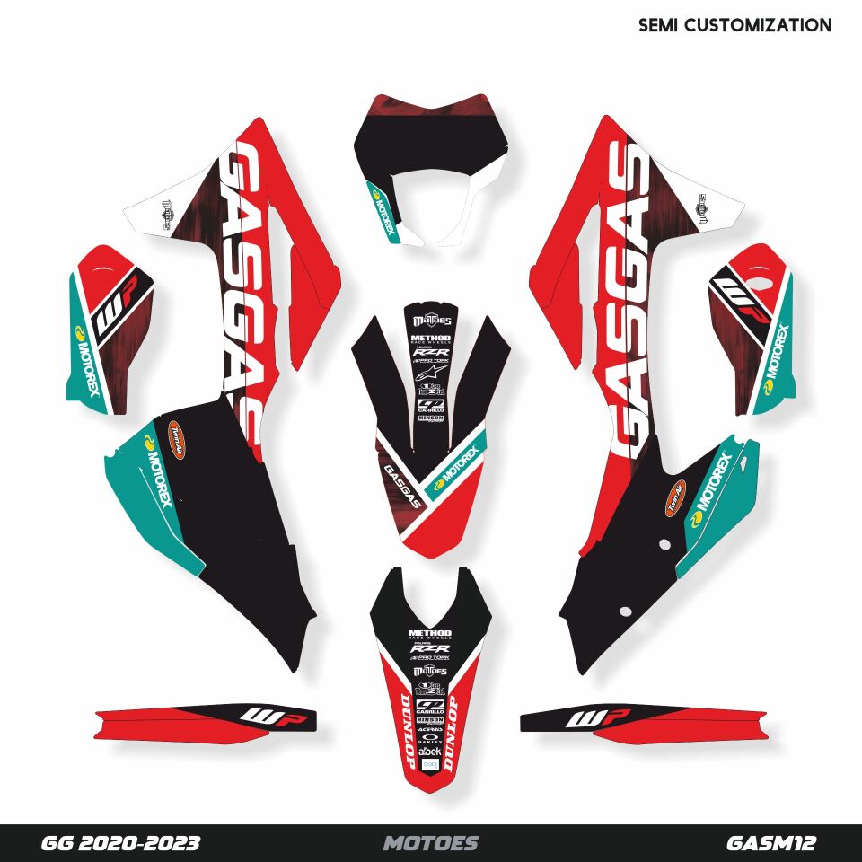 Gasgas Modelleri için Grafik Kiti EC 2021-2023 - Standart Parlaklık