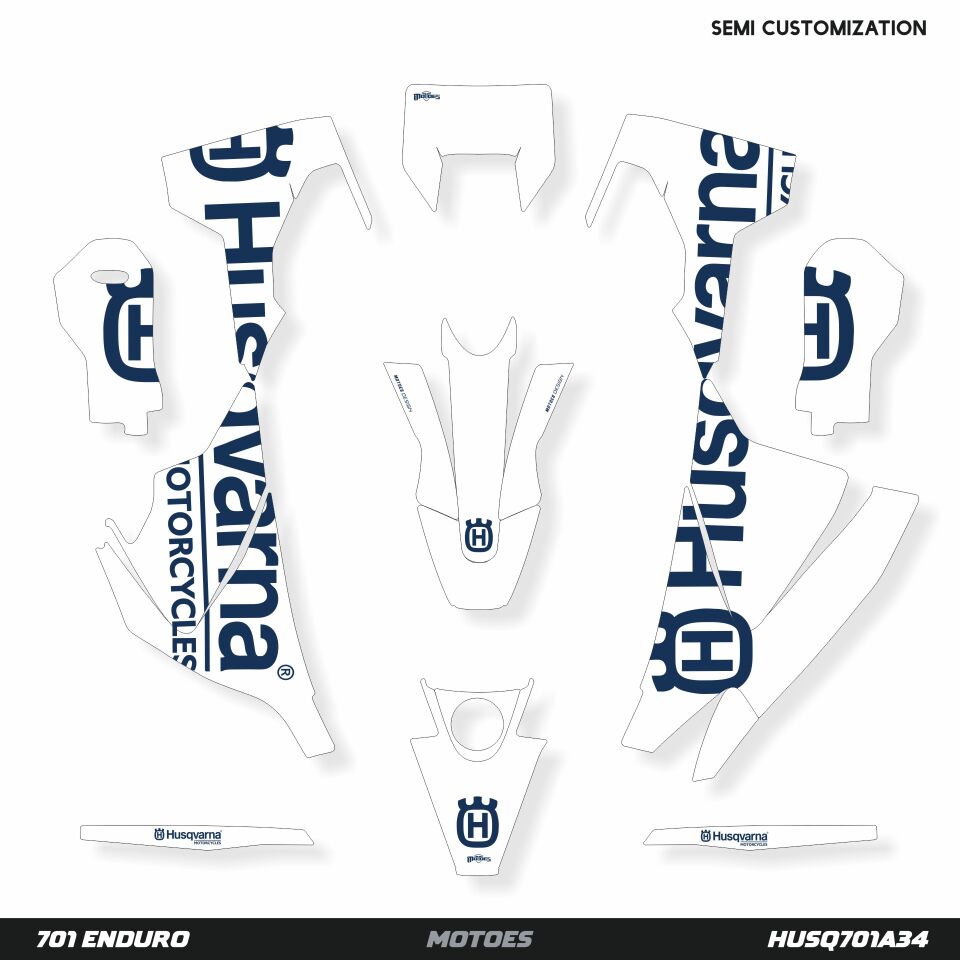 Husqvarna 701 Modelleri için Grafik Kiti 701 Enduro 2016-2023 - Standart Matte