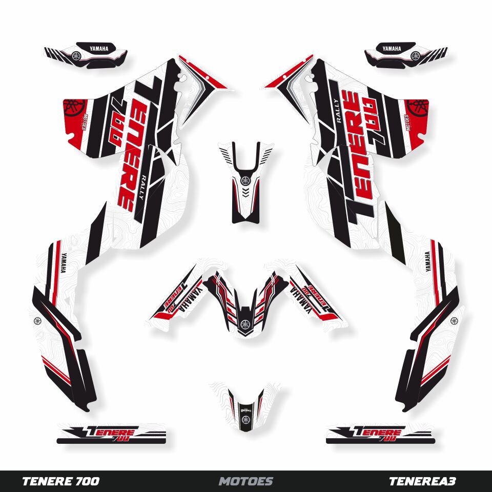 YAMAHA TENERE 700 İÇİN GRAFİK SETİ Tenere 700 Rtech Revolution - 2025 - Standart Gloss