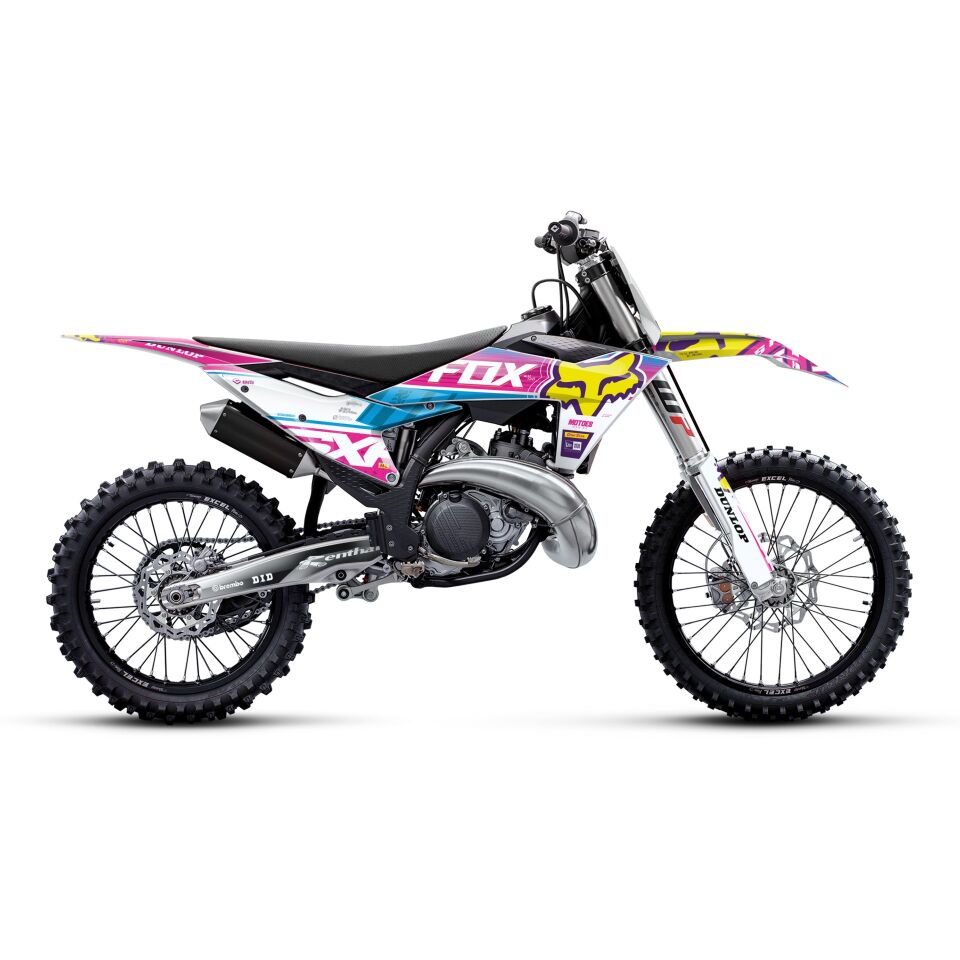 KTM Modelleri için Grafik Kiti - Flare Fox EXC/EXC-F/XCW/XCW-F 2024-2025 - Standart Parlaklık - Seçenek 2