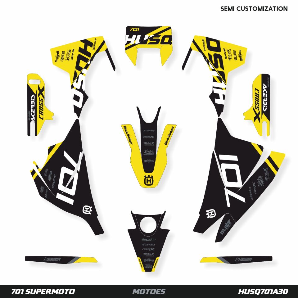 Husqvarna 701 Modelleri için Grafik Kiti 701 SM 2016-2023 - Standart Gloss