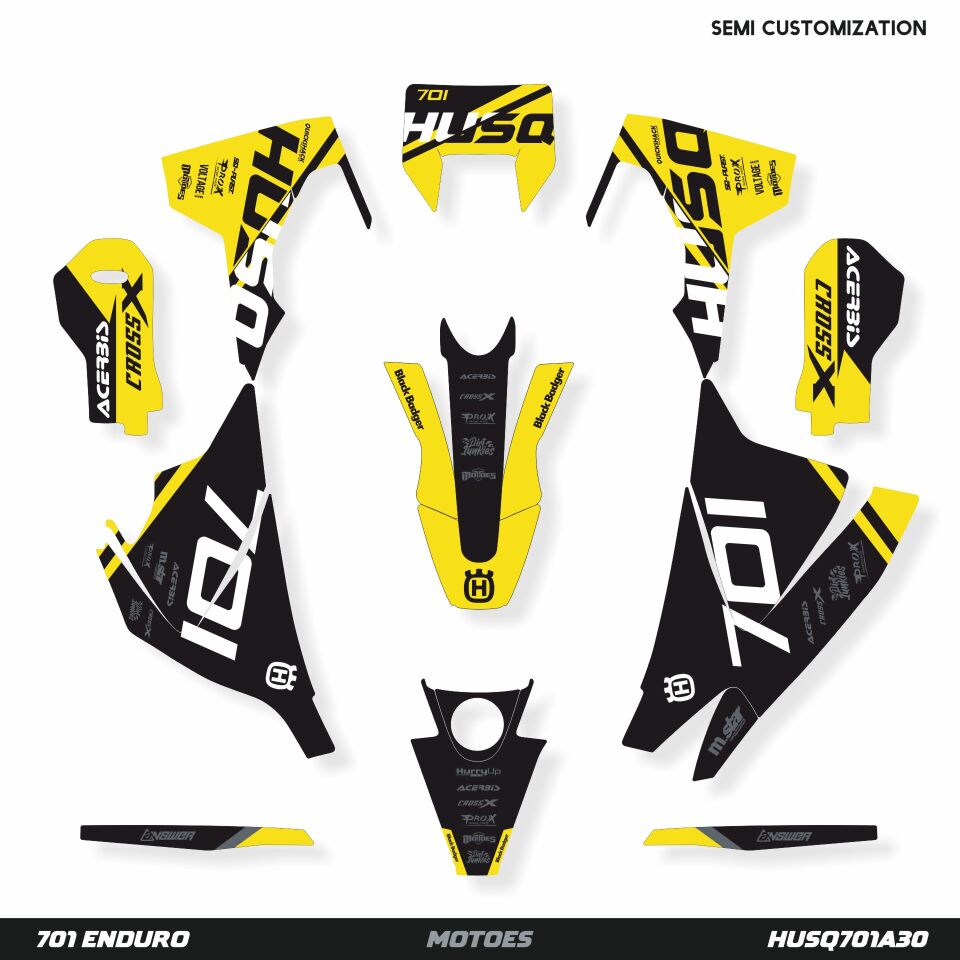Husqvarna 701 Modelleri için Grafik Kiti 701 Enduro 2016-2023 - Standart Matte