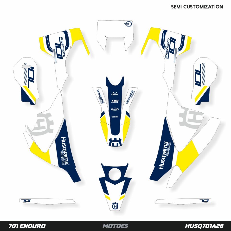 Husqvarna 701 Modelleri için Grafik Kiti 701 Enduro 2016-2023 - Standart Gloss