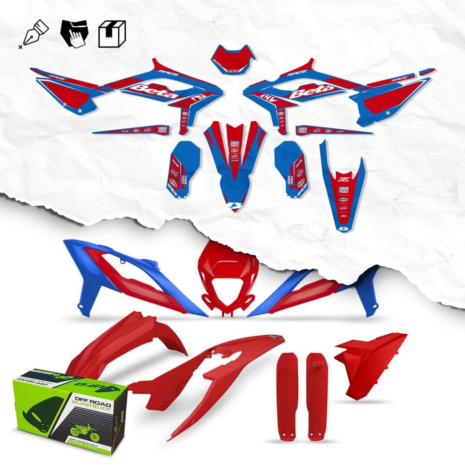 Beta 2023-2024 İçin Montaja Hazır Etiketleri Uygulanmış Plastik Seti