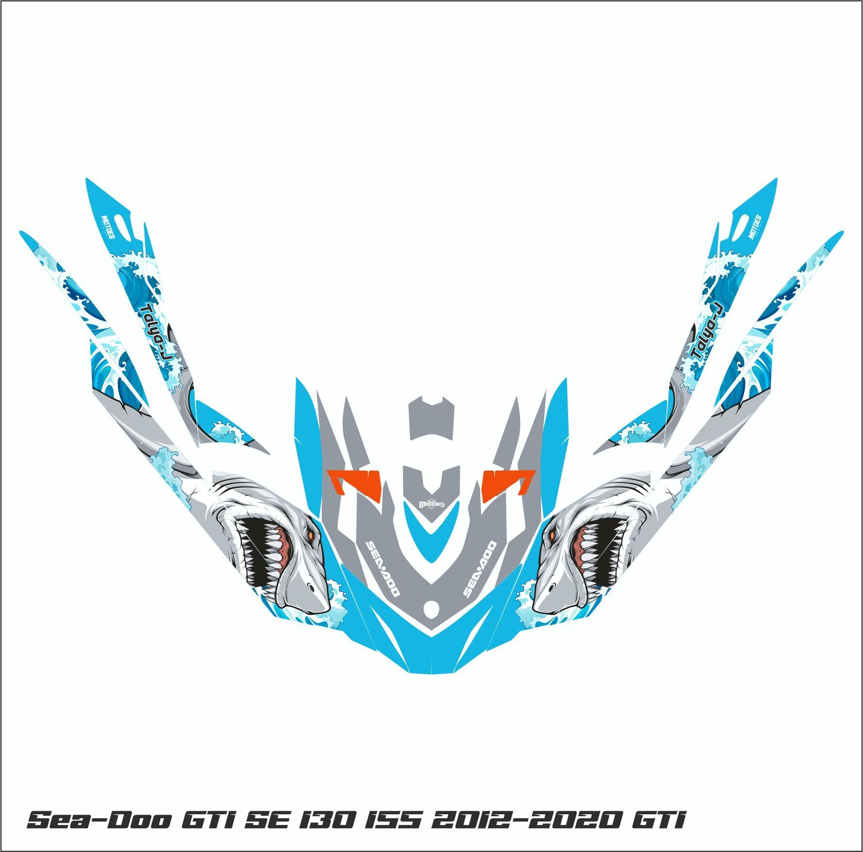 Sea-Doo GTI SE 130 155 2012-2020 GTI Uyumlu Sticker set