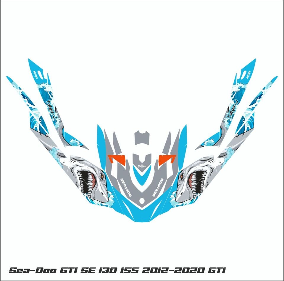 Sea-Doo GTI SE 130 155 2012-2020 GTI Uyumlu Sticker set