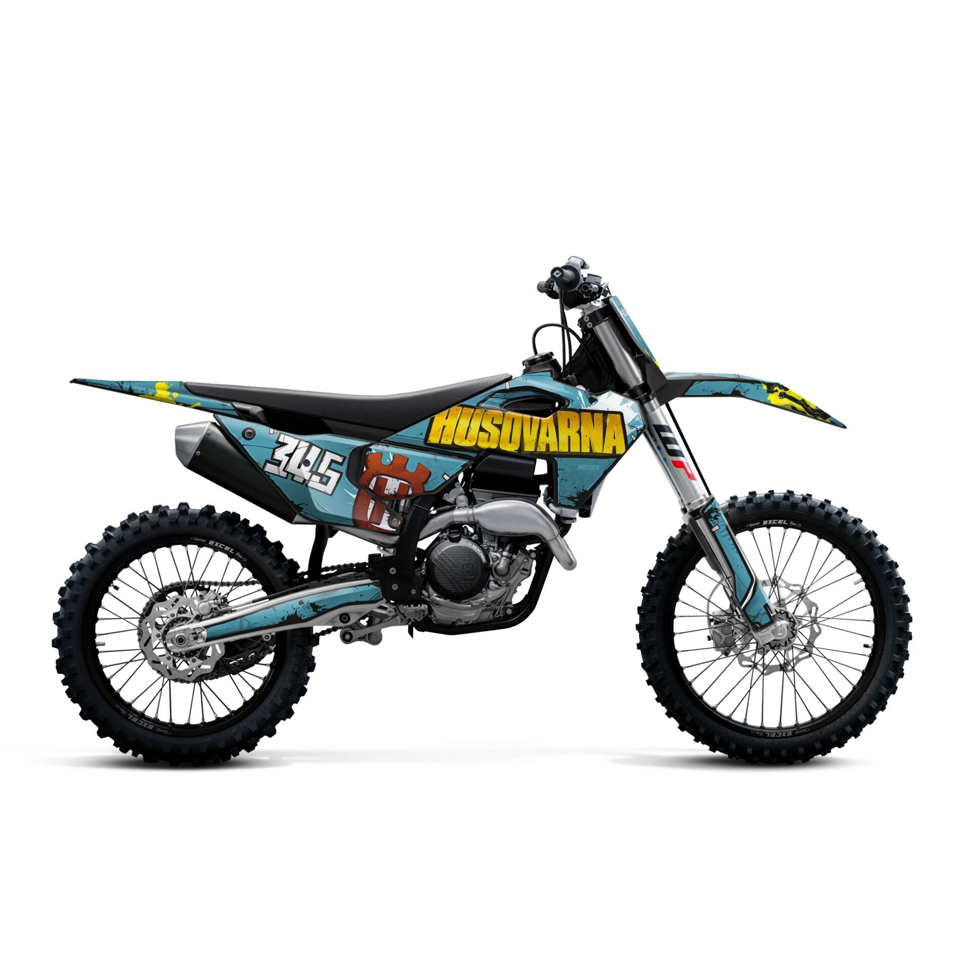 Husqvarna Modelleri için Grafik Seti - Psycho Ink TC85 2015-2017 - Standart Mat