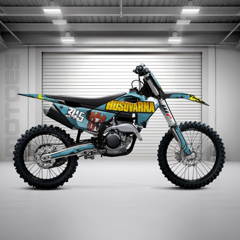 Husqvarna Modelleri için Grafik Seti - Psycho Ink TE-FE 2017-2019 - Standart Mat