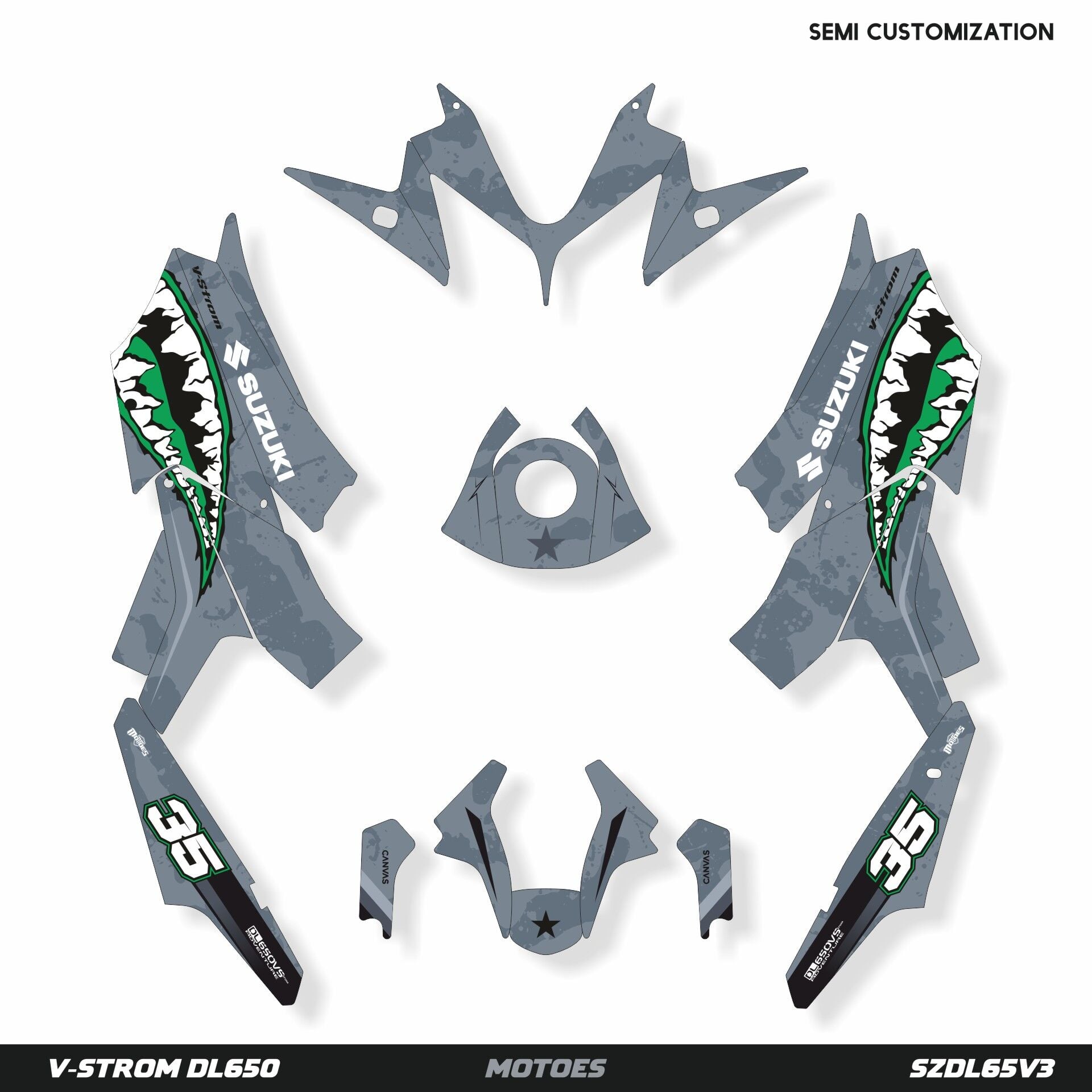 Suzuki V-Strom Modelleri İçin Grafik Kiti