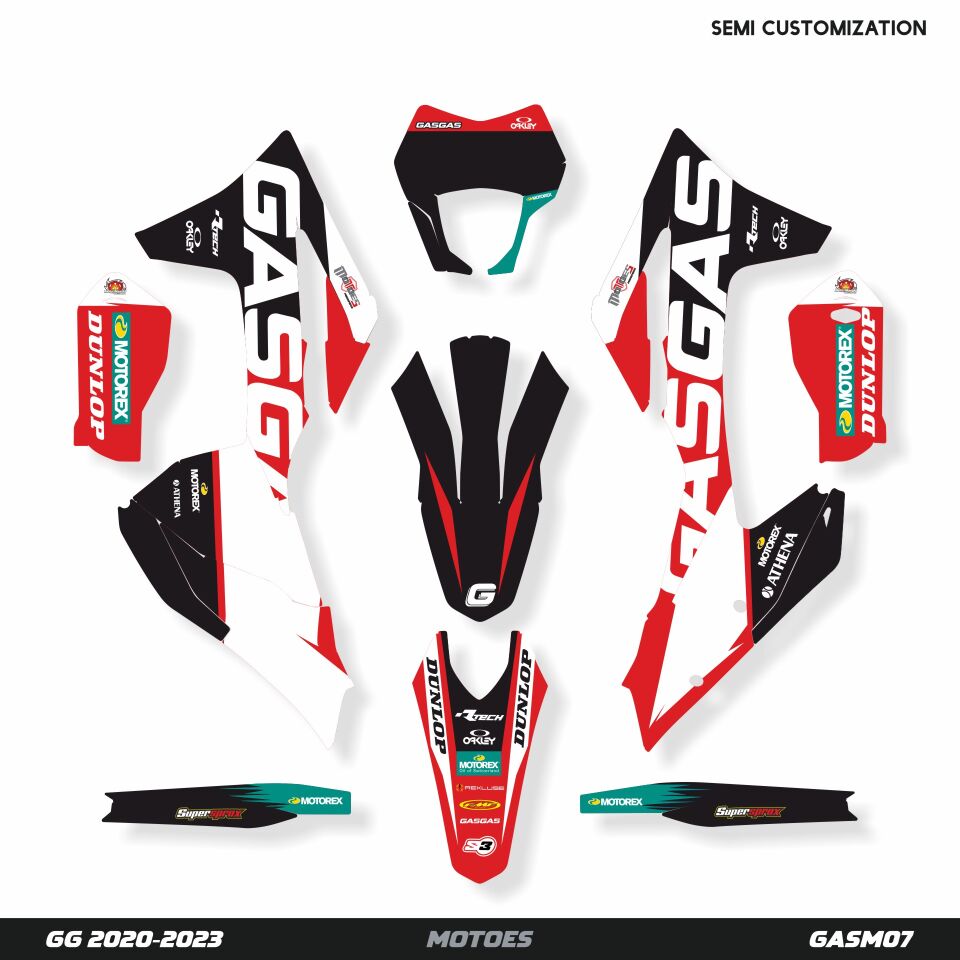 Gasgas Modelleri için Grafik Kiti MC 50 2021-2023 - Standart Mat