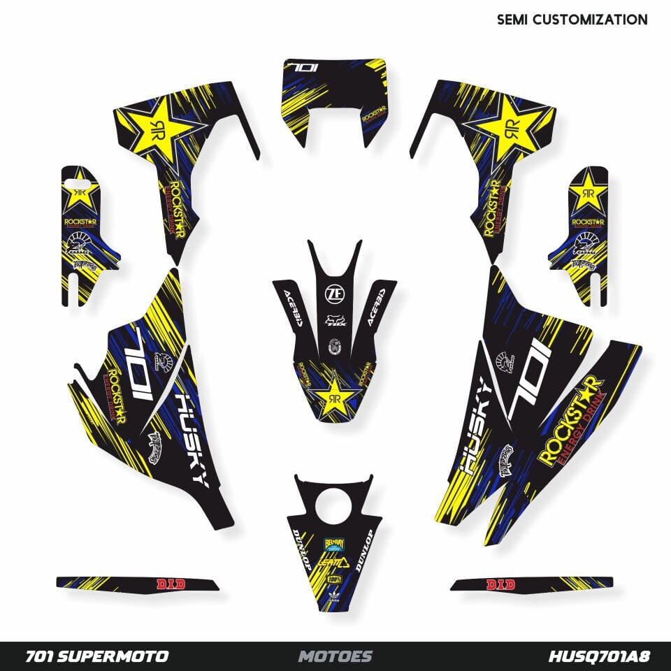 Husqvarna 701 Modelleri için Grafik Kiti 701 SM 2016-2023 - Standart Matte
