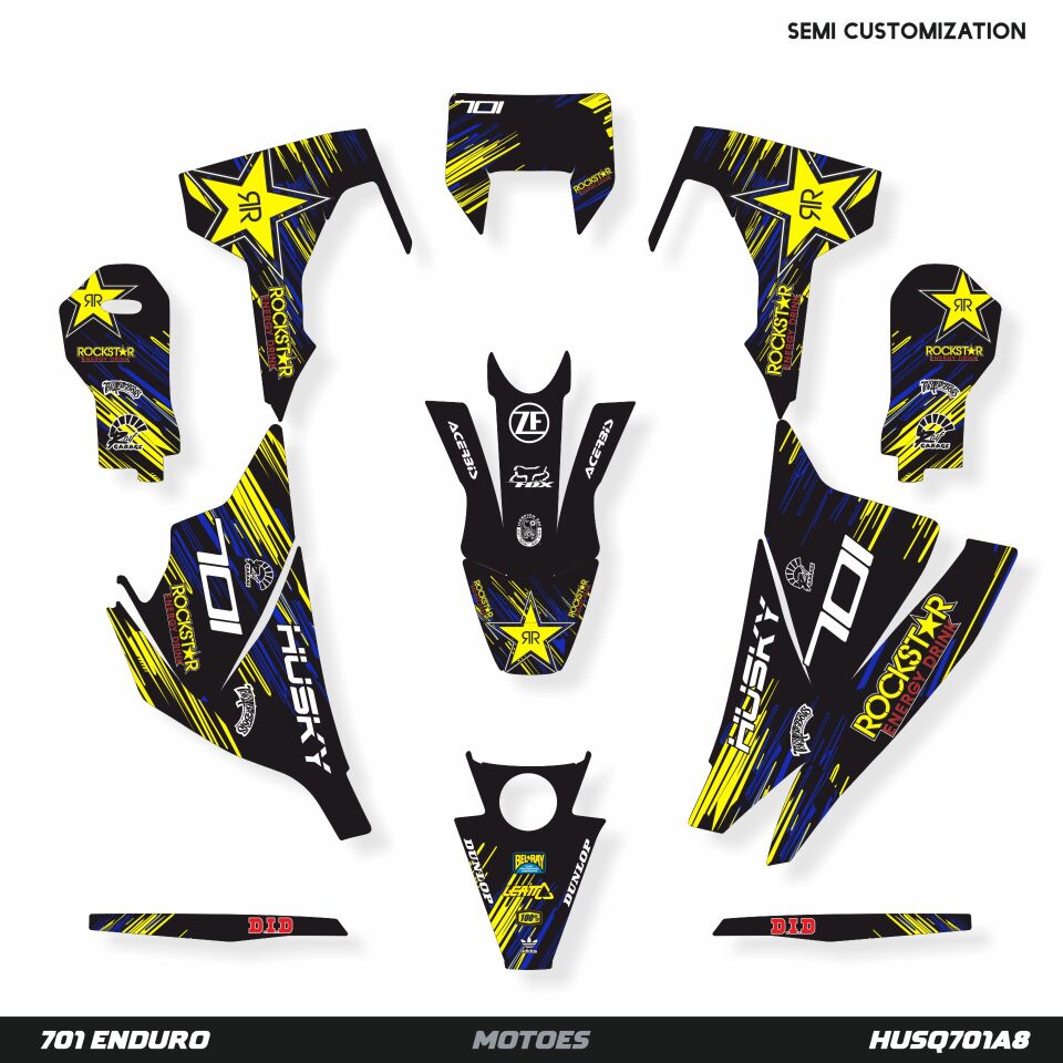 Husqvarna 701 Modelleri için Grafik Kiti 701 Enduro 2016-2023 - Standart Matte