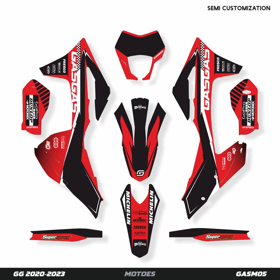 Gasgas Modelleri için Grafik Kiti SM 700 2022+ - Standart Parlaklık