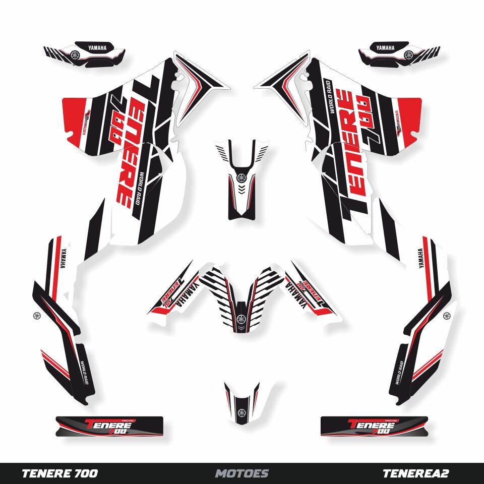 YAMAHA TENERE 700 İÇİN GRAFİK SETİ Tenere 700 - 2021 - Standart Matte