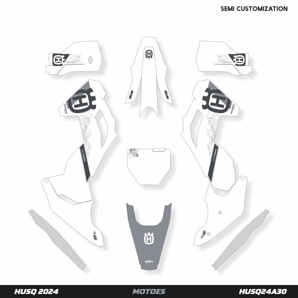 Husqvarna Modelleri için Grafik Kiti - Pro Edit TC-FC 2025 - Standart Mat - Seçenek 2