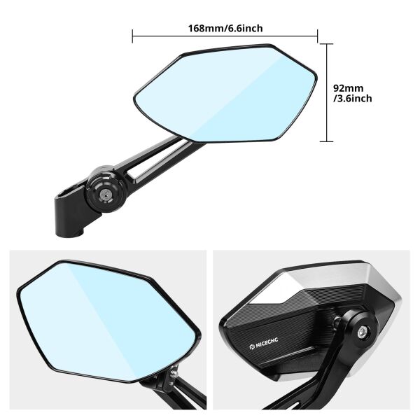 BMW R 1200 1250 1300 GS ADV İçin Katlanabilir Dönebilir Dışbükey Dikiz Aynaları